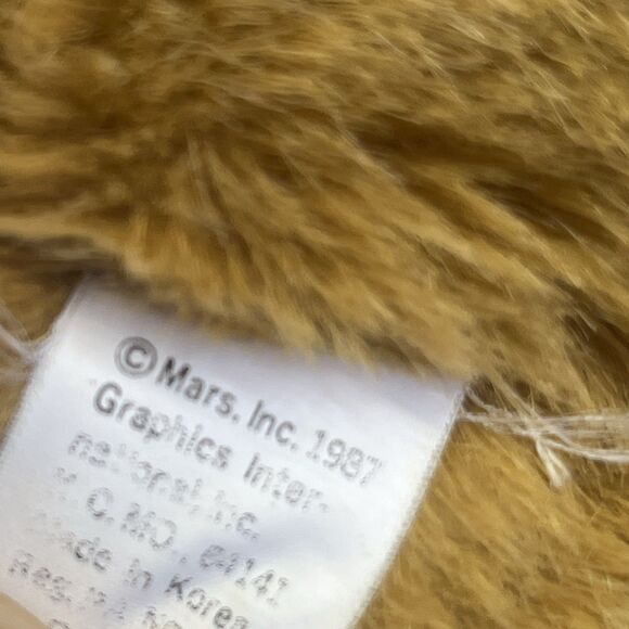 Vintage 1987 14” Mars Snickers Candy Bar Plush Teddy Bear Heartline - Picture 6 of 6